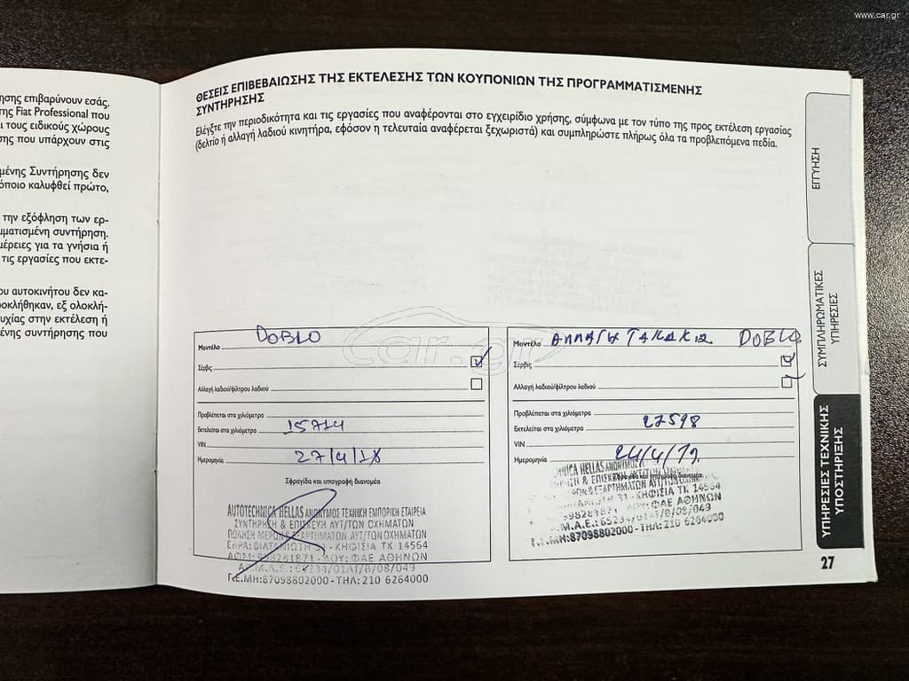 Fiat Doblo 2017 Doblo, Ελληνικό, 1ο Χέρι, Οθόνη Carplay, Βιβλίο,2Ετη Εγγύηση thumbnail 37