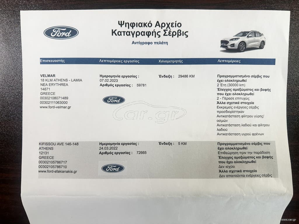 Ford Kuga 2022 Ελληνικό, 1ο Χέρι,ST-LINE, Βιβλίο service, 2 Ετη Εγγύηση thumbnail 66