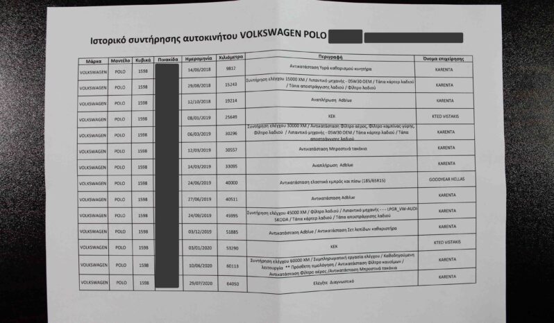 Volkswagen Polo ’18 Comfortline, Ελληνικό, Βιβλίο service, Εγγύηση full