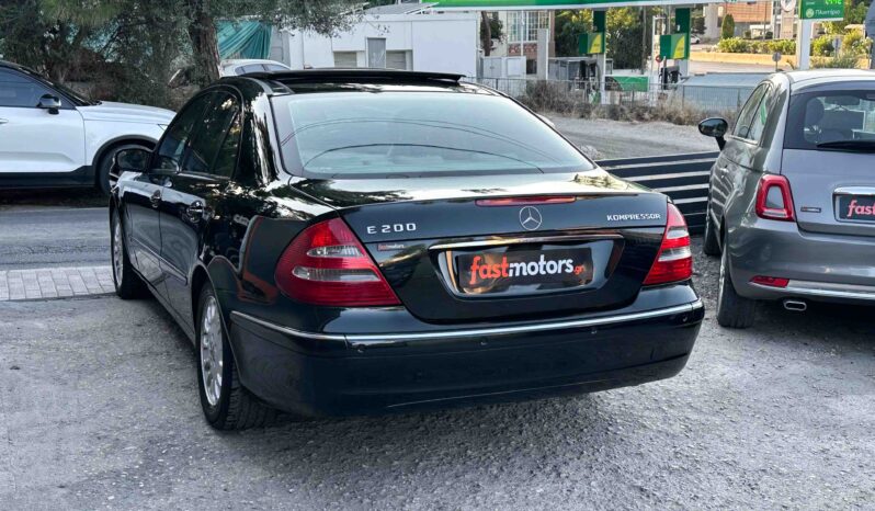 Mercedes-Benz E 200 2003 Ελληνικό, Panorama, Αερανάρτηση, Δέρμα, Οθόνη, Βιβλίο full