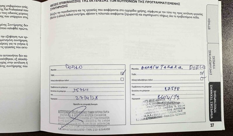 Fiat Doblo 2017 Ελληνικό, 1ο Χέρι, Οθόνη Carplay, Βιβλίο, 2 Χρόνια Εγγύηση full